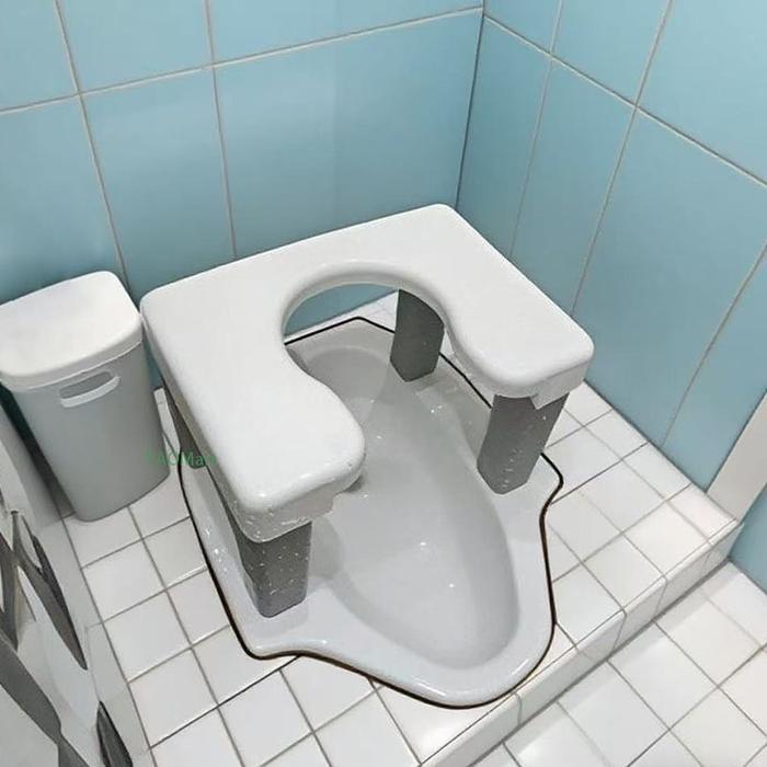 BERKUALITAS Duduk kursi jongkok Toilet Kursi Jongkok Bangku plastik wc duduk portable Kamar Mandi