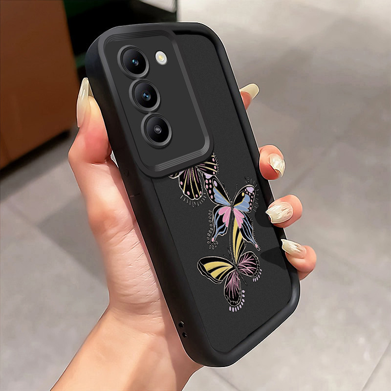 Casing Hp Untuk VIVO Y100 5G Z1 Pro Z5x Case Painted Butterfly Kesing Compatible Kasing cewek Cesing