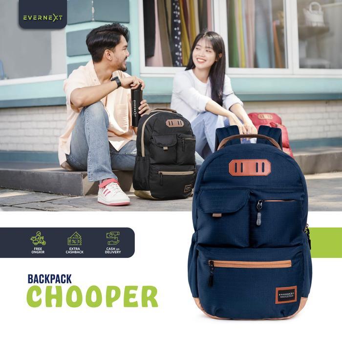 EVERNEXT - Tas Ransel Laptop Wanita Backpack Chooper Tas Punggung Wanita
