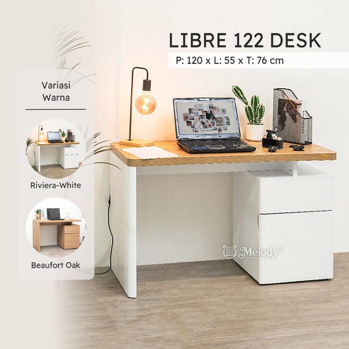 Promo Melody Furniture - Meja Kerja Meja Belajar Minimalis Modern - Libre 122