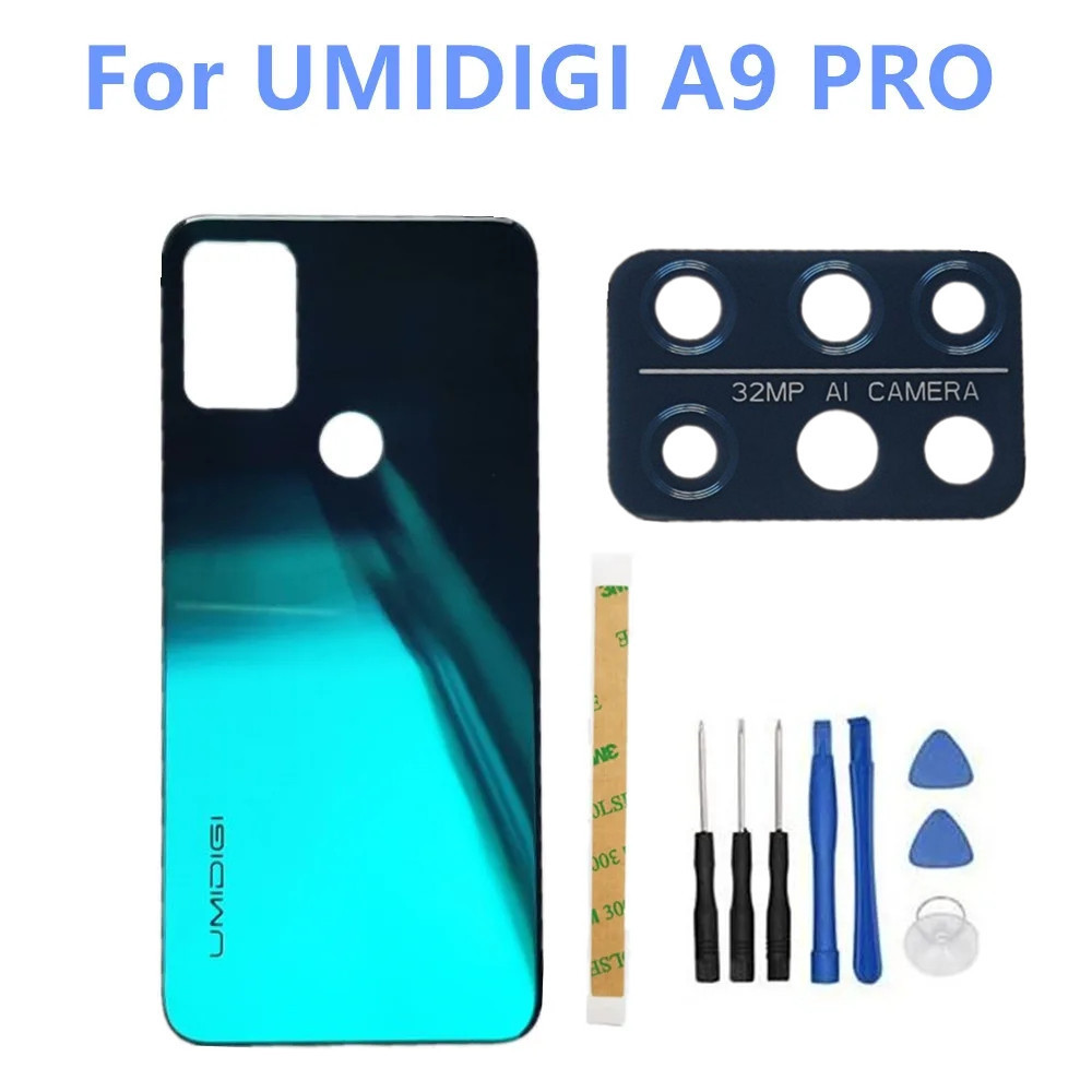 For Umi Umidigi A9 Pro Phone Battery Cover Back Shell Housings Case Repair Frame Camera Glass Lens