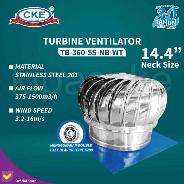 Turbin Ventilator 14 Inch Turbine Roof Ventilasi Atap Rumah Pabrik 14"