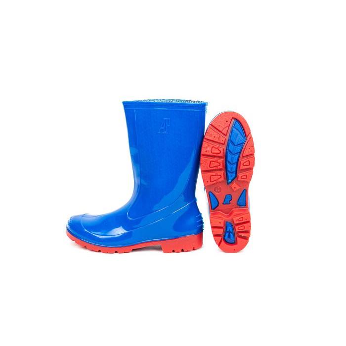Sepatu Boot Anak Ap Boots 2001 Biru Merah - Sepatu Boot Karet Original