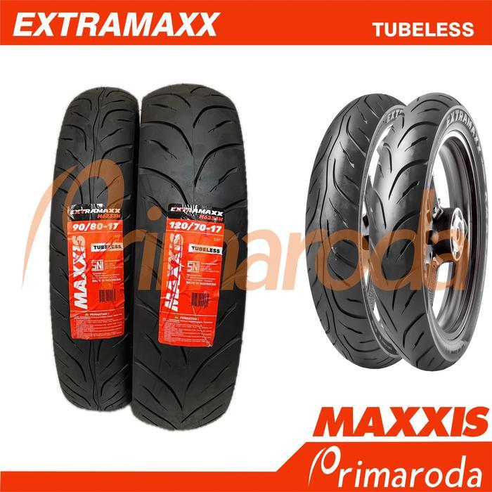 Sepasang Ban Honda Supra GTR 150 Tubeless Maxxis Extramaxx