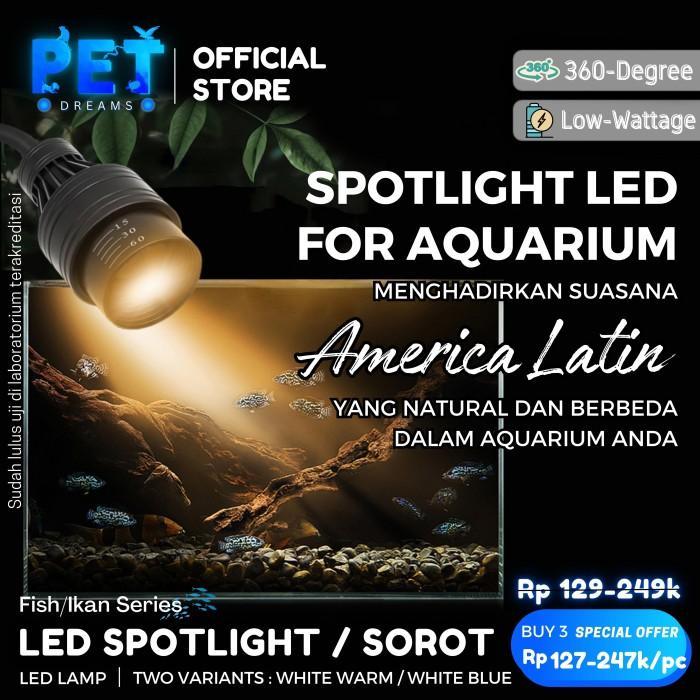 LAMPU LED SOROT JEPIT SPOTLIGHT LAMP AQUARIUM AKUARIUM AQUASCAPE IKAN