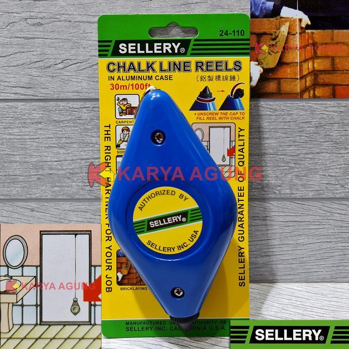 Chalk Line Reels Aluminium Case Sellery / Sipatan Lot Benang Tukang