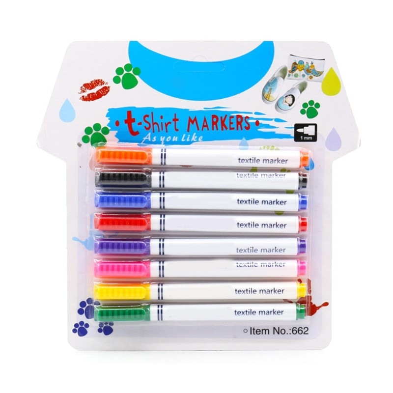 Fabric Markers Pens Set,Indelible-And Permanent Fabric Paint Textile Marker Pen