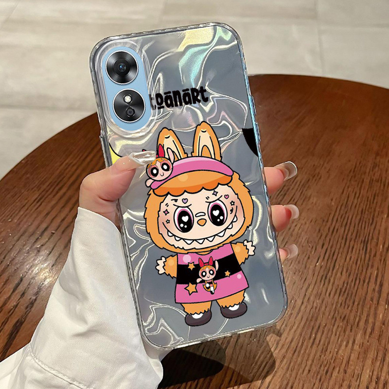 Casing Hp OPPO A17 OPPO A17K Case Casing Pola anime jelek HP Kasing Kasus ponsel transparan mewah Si