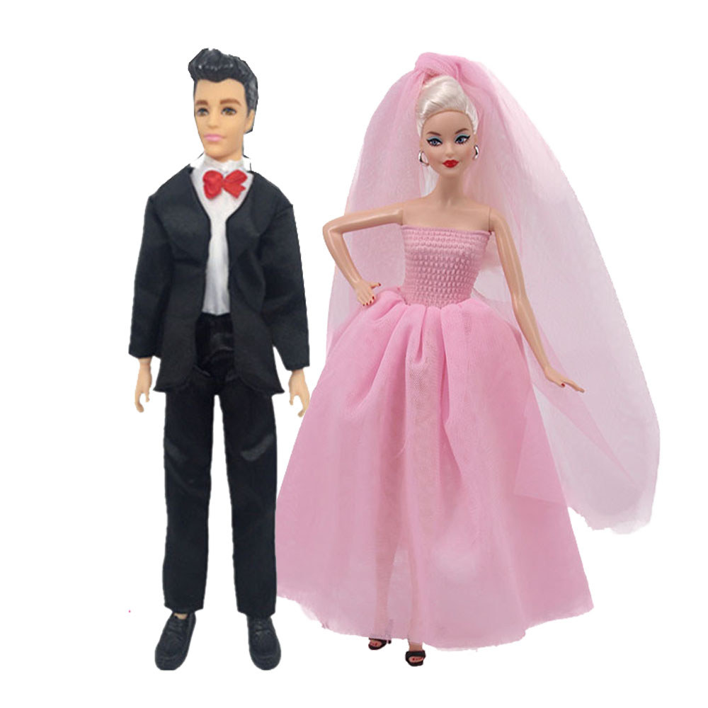 2 Pcs Prince Ken Doll Clothes Fashion Suit Cool Outfit Ken Dolls For Barbies Boy Children's Holiday 