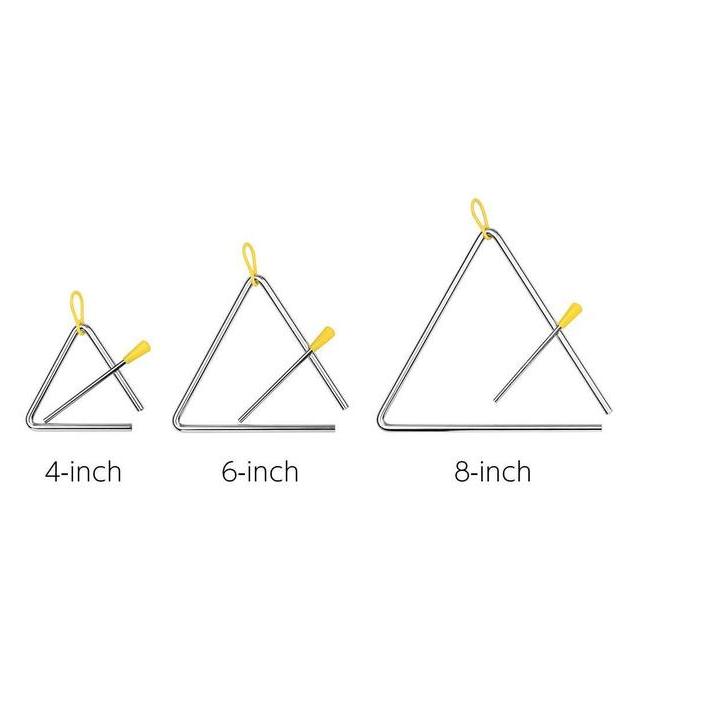 4/6/8 inch Triangle Alat Musik Alat Musik Triangle - Mainan musik lonceng segitiga - Mainan sensory