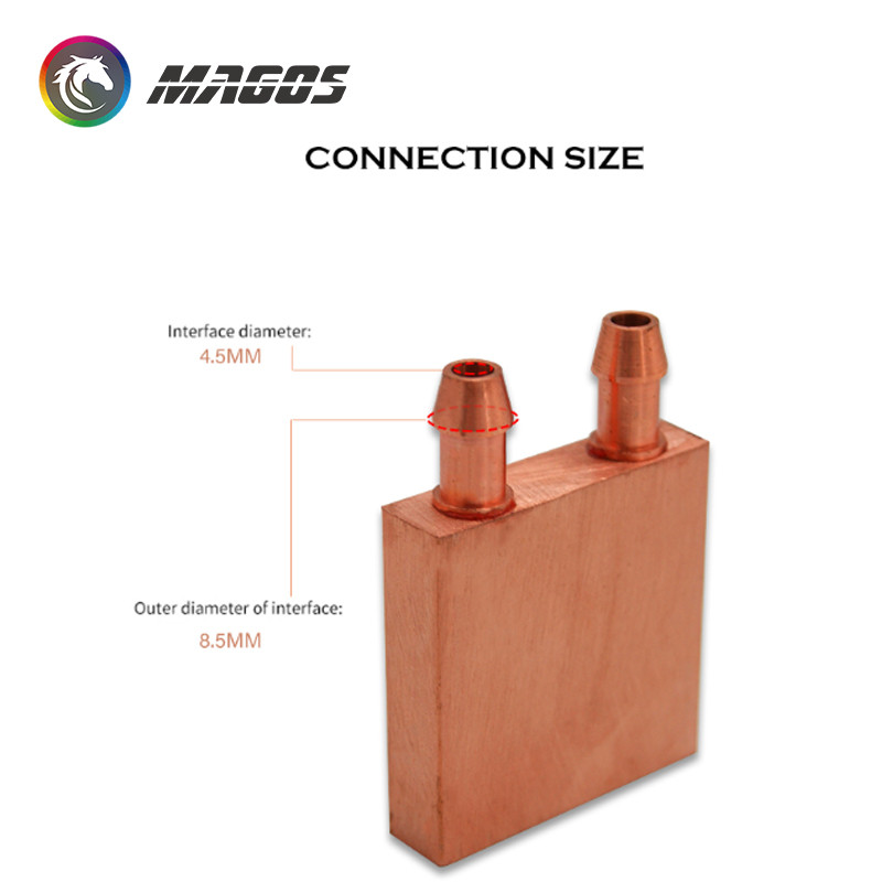 Full Copper Universal CPU GPU North Bridge Water Block, Graphic Card Radiator Processor Intel & AMD 