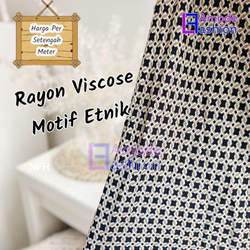 Kain Katun Rayon Viscose Premium Motif Etnik