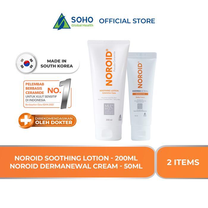 Noroid Soothing Lotion - 200ml + Noroid Dermanewal Regenerating Cream