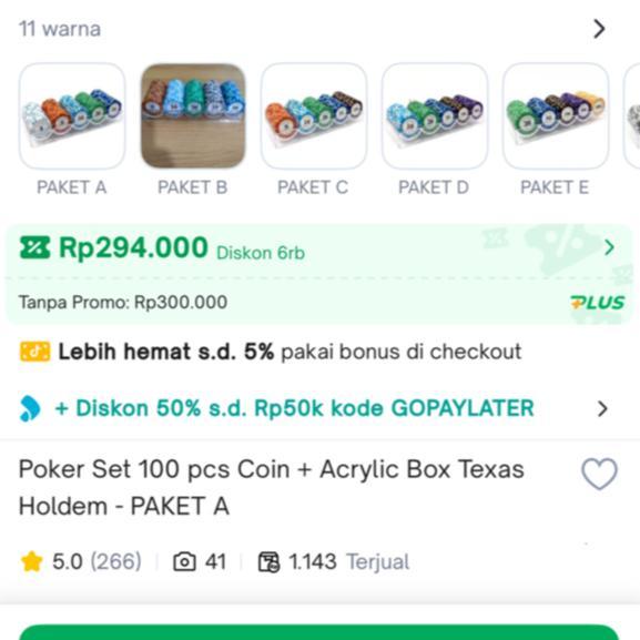 N203- Poker Chip Set 100 Pcs + Acrylic Box