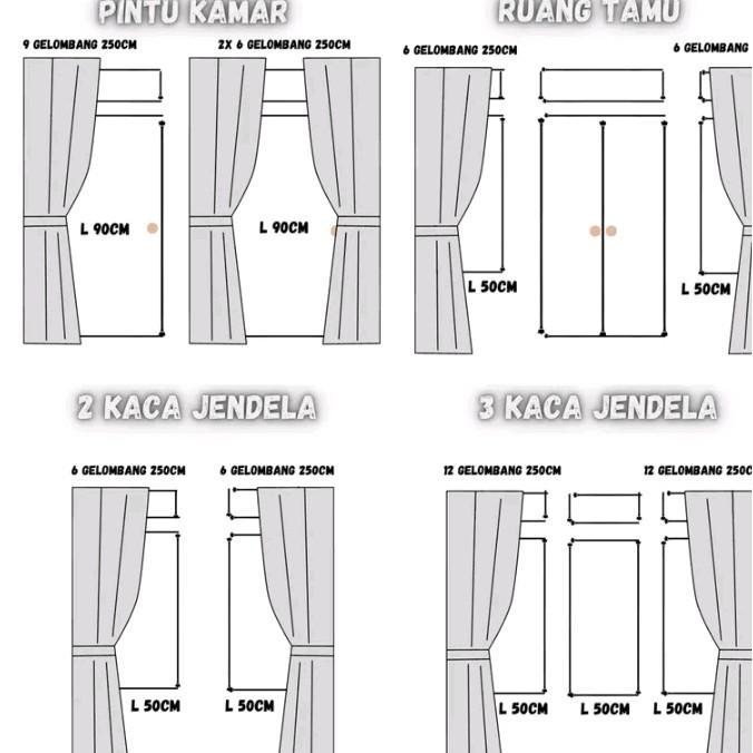 gorden polos blackout import gorden pintu gorden jendela minimalis Kain Tali Coklat Kain Jendela