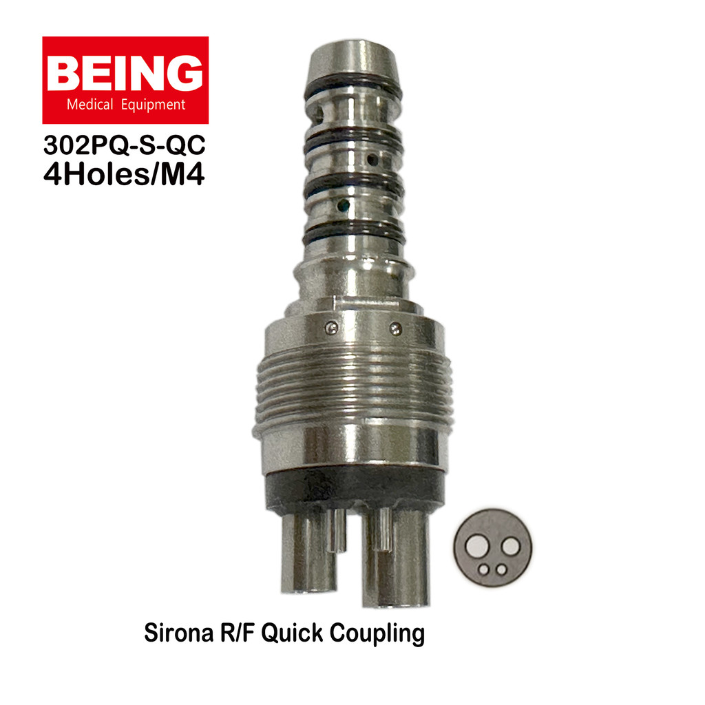 Dental High Speed Air Turbine Handpiece Fit Being Sirona R/F Type Quick Coupling Coupler 4Holes 302P