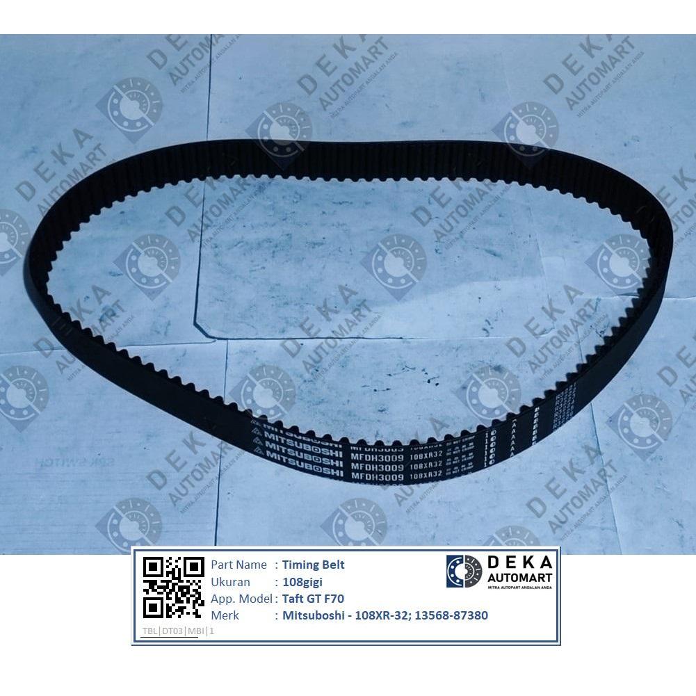 Timing Belt Mitsuboshi 108gigi untuk Taft GT F70 (108XR-32; 13568-87380)