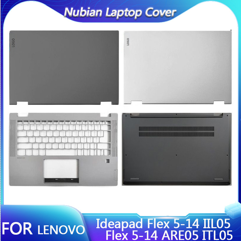New For Ideapad Flex 5-14 IIL05 ARE05 ITL05 Metal Laptop LCD Back Cover Palmrest Bottom Case Lower C