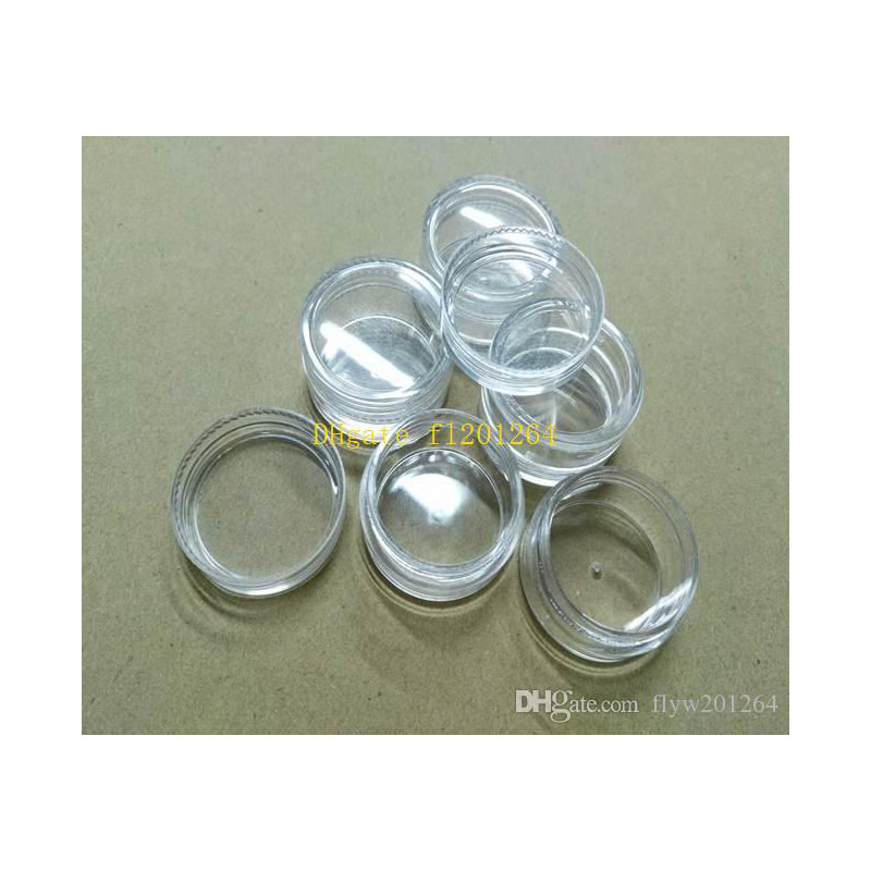 Fast Shipping Wholesale 5G 5ml Nail Art Glitter Dust Powder Empty Case Box Clear Pots Bottle Contain