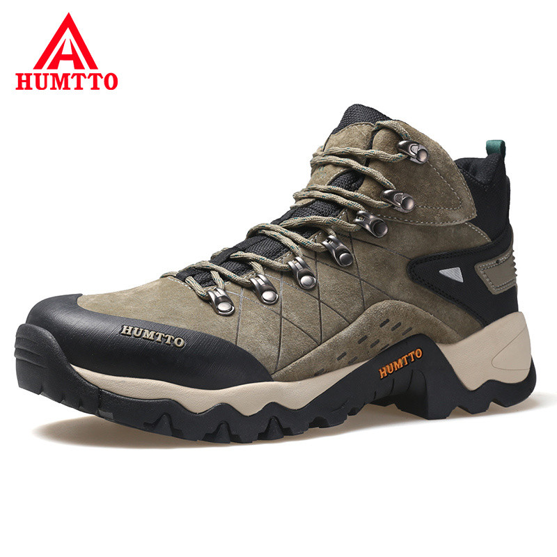 HUMTTO Waterproof Hiking Shoes Winter Leather Hunting Trekking Sneakers for Men Outdoor Sport