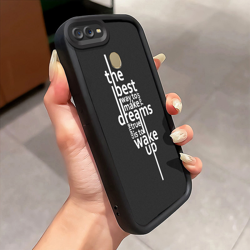 Casing Hp Untuk OPPO A7 OPPO A5s OPPO A12 OPPO A12S A11k Case Mendorong bahasa Inggris Kesing Compat