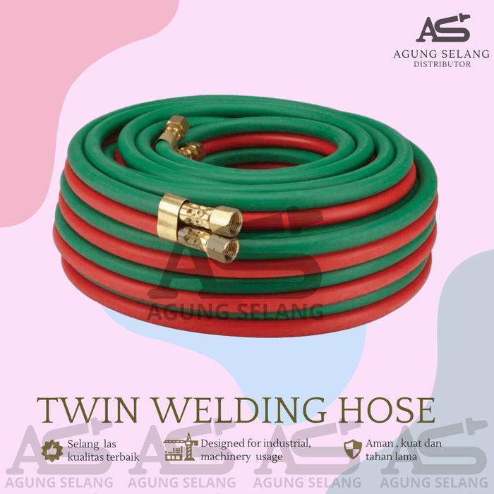 uzd6- Selang Las Ncr Double 1/4 - 3/8 Twin Welding Rubber Hose Thailand