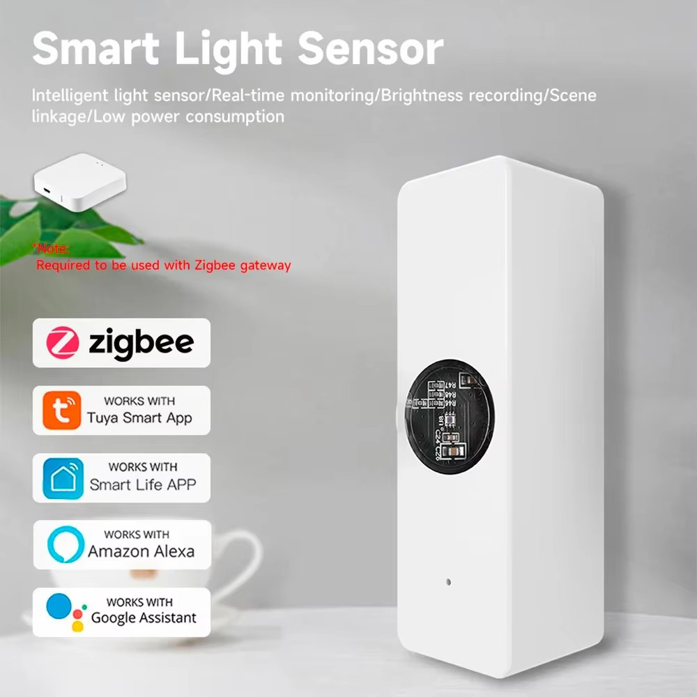 Tuya Zigbee Light Sensor Luminance Sensor Illumination Brightness Detector Home Automation With