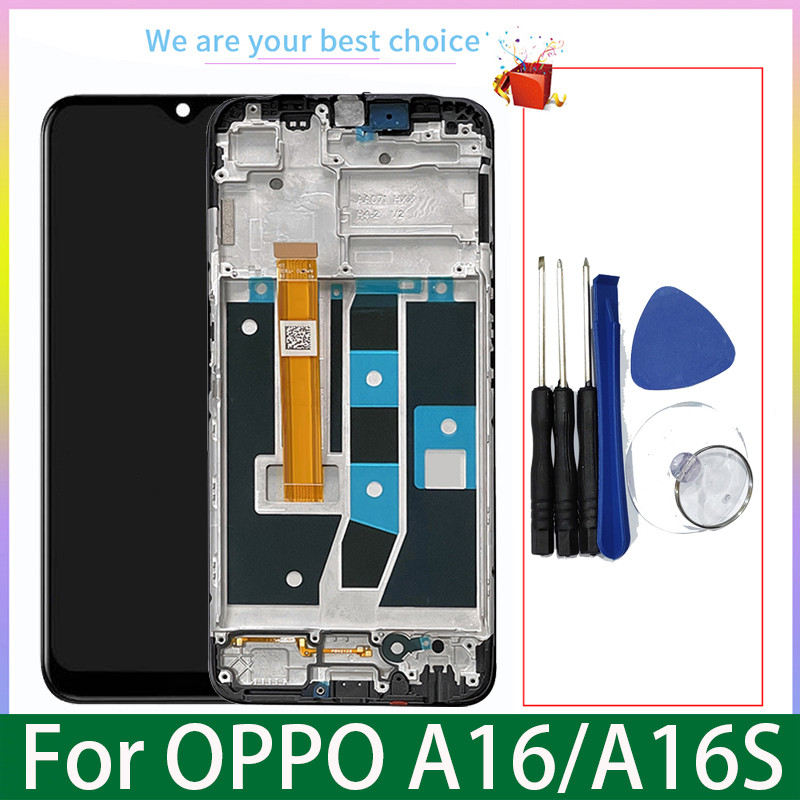 6.52" Original Lcd For Oppo A16 A16S Display Cph2269 Cph2271 With Frame Touch Screen Digitizer