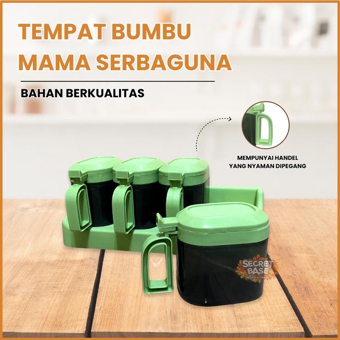 [Cod] Tempat Bumbu Mama - Wadah Bumbu Dapur Set / Toples Bumbu Plastik Kitchenware Original