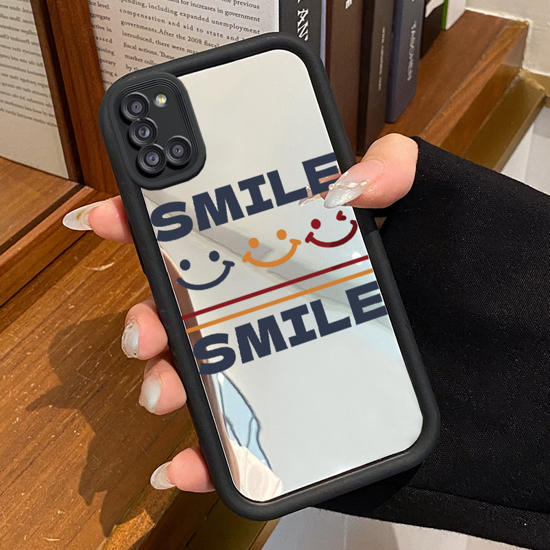 Casing Hp Samsung Galaxy A31 Case HP Casing pola tas emosi berwarna Kartun Kasing cermin Cesing Sili