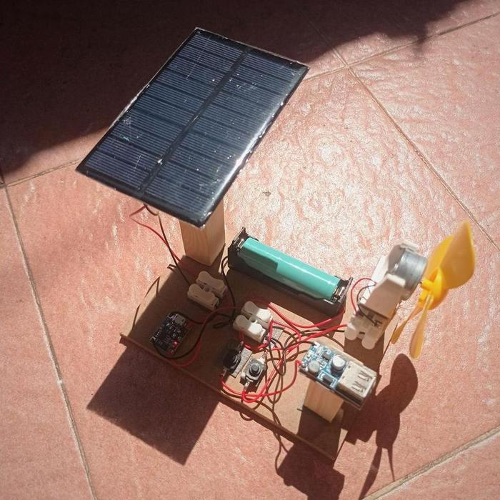 FAYA KIT EDUKASI PEMBANGKIT LISTRIK TENAGA MATAHARI SOLAR CELL PANEL SURYA PLTS GENERATOR MINI KIPAS