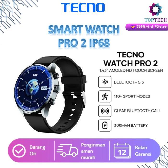 Tecno Smart Watch Pro 2 Ip68 Water And Dust Resistance