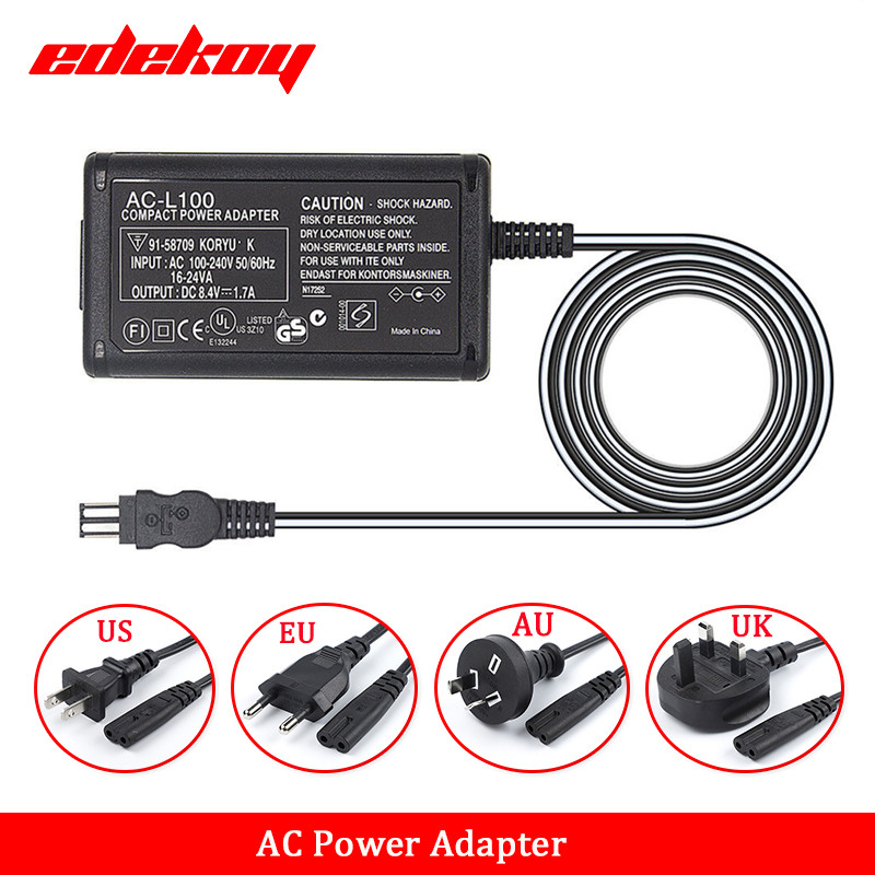Ac-L100C For Sony Camera Ac-L10A L10B L15 Power Adapter Nx100 Ax2000 Mc2500 Hxr-Nx3 Ccd-Trv228