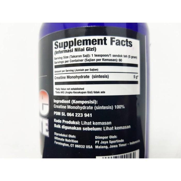 ofbh- Un Ultimate Nutrition Creatine Monohydrate 300 Gr Powder 60 Serv Bubuk 1000 Gr 200