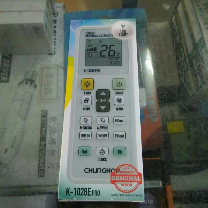 Universal Ac A/C Remote Control Chunghop K-1028E