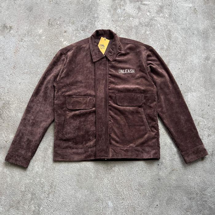 Corduroy Zip Jacket Dark Brown