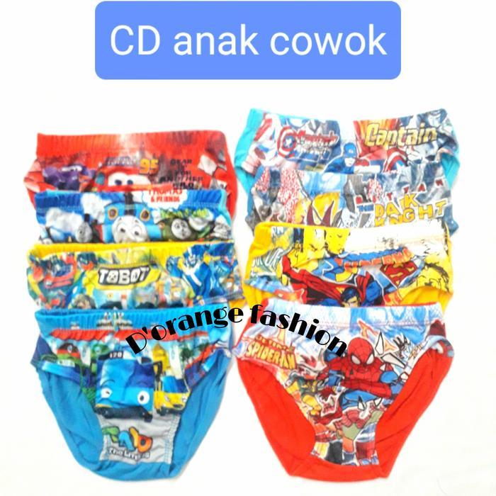 (NYAMAN) MMN CD CELANA DALAM KOLOR ANAK LAKI-LAKI COWOK MOTIF KARAKTER SUPERHERO CARS TOBOT TAYO