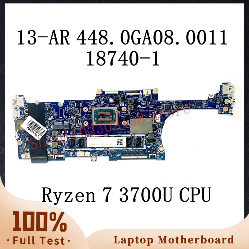 448.0GA08.0011 With Ryzen 7 3700U CPU High Quality Mainboard For HP ENVY X360 13-AR Laptop Motherboa