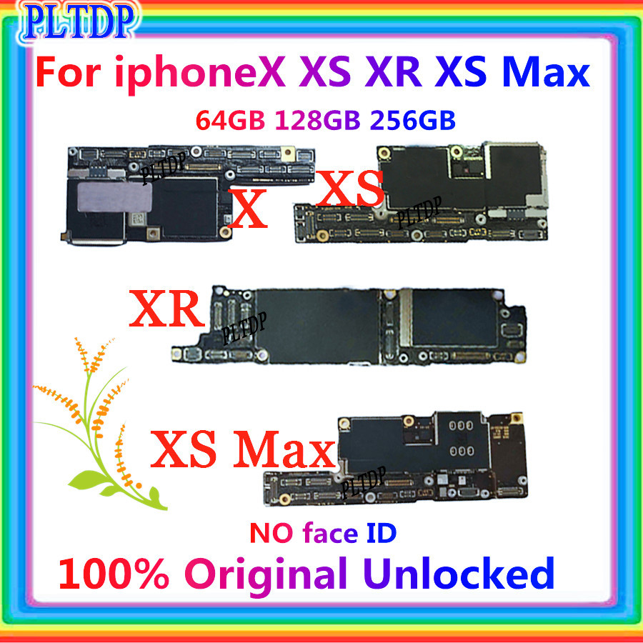 Free iCloud For iPhone X XR XS MAX 11 Pro Max Motherboard 100% Original Unlock NO Face ID Support iO