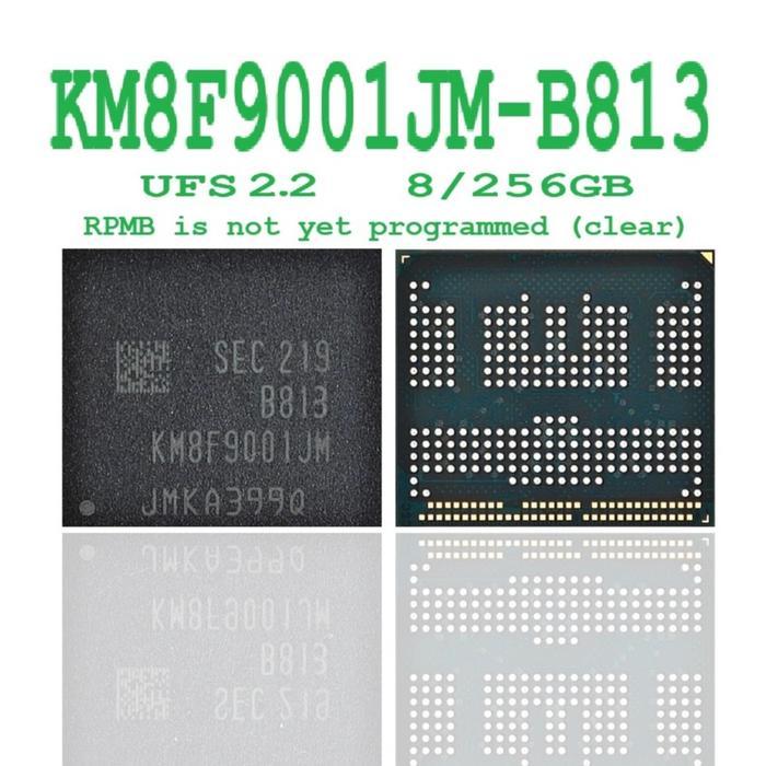 IC UFS 2.2 KM8F9001JM B813 256GB 8/256 LPDDR4X KM8F BGA 254 CLEAN BGA254 KM8F9
