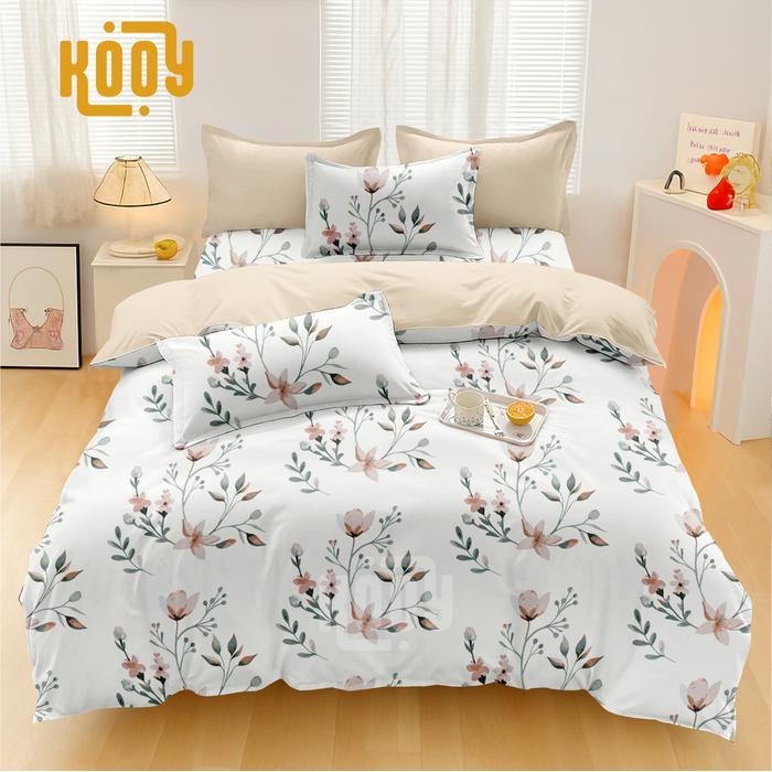 Bed Cover Set Sprei Khansa Mix Sand - Ukuran Lengkap 180x200 160x200 200x200 Bahan Microfiber