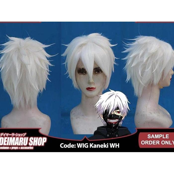 Rambut Kostum Cosplay Wig kaneki Ken Kaneki Anime Manga Tokyo Ghoul