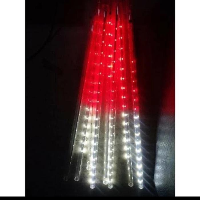 lampu merah putih 17 agustus Lampu metoeor agustusan kelap kelip
