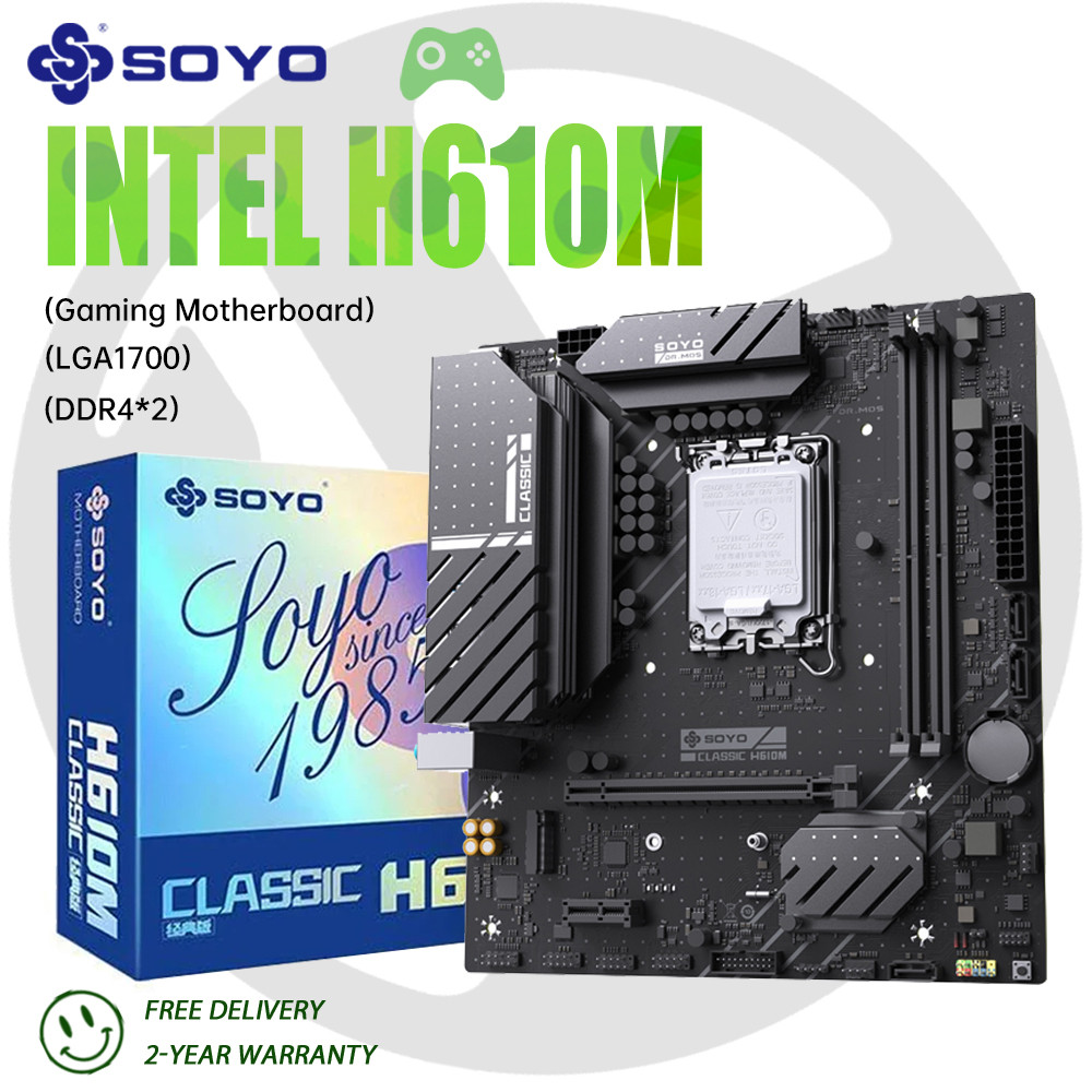 SOYO NEW Classic H610M gaming motherboard LGA1700 supports Inter13/12g core M.2 SSD PCIE4.0X16 is su