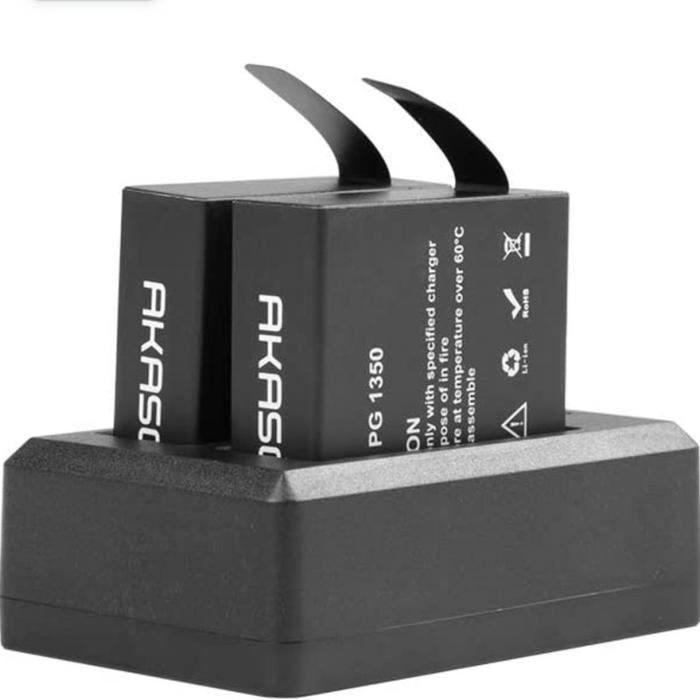 AKASO Battery Kit For V50X / Brave 7 / Brave 7 LE / Brave 8 Action Cam Camera