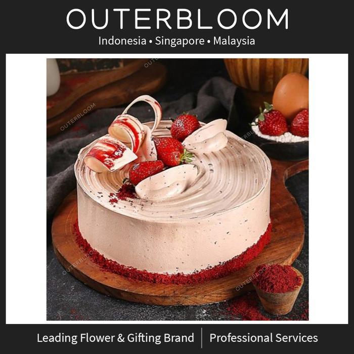 Kue Ulang Tahun - Outerbloom Red Velvet Nutella Cake