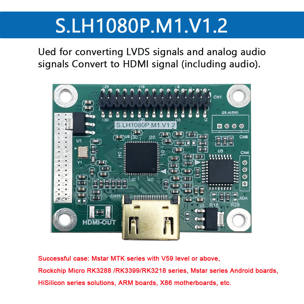 LVDS to HDMI adapter board LVDS dual 8 input to HDMI output Support multiple resolutions