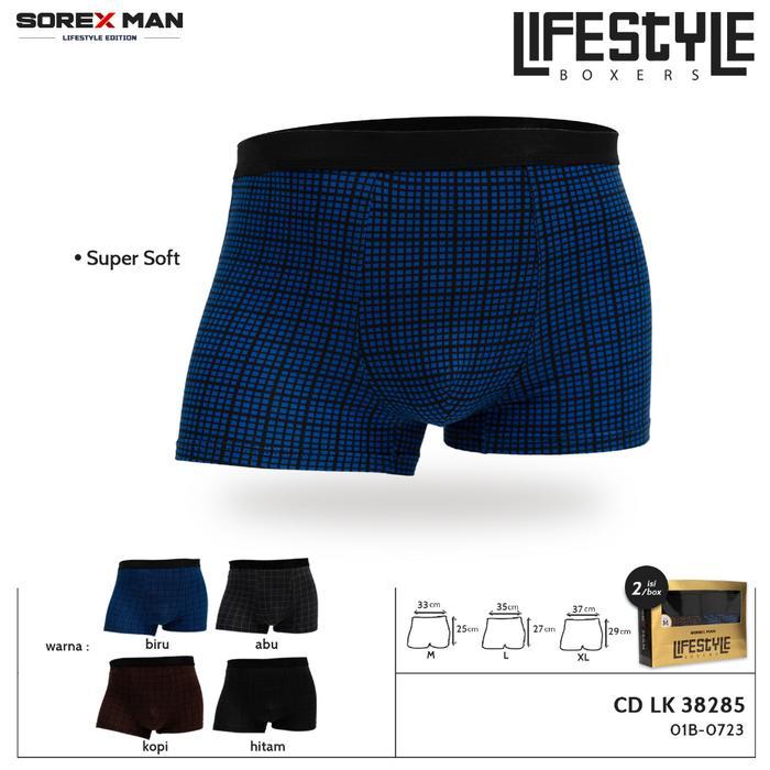 rg39- Celana Dalam Pria Boxer Sorex Sport Motif Geometris Edisi Terbatas