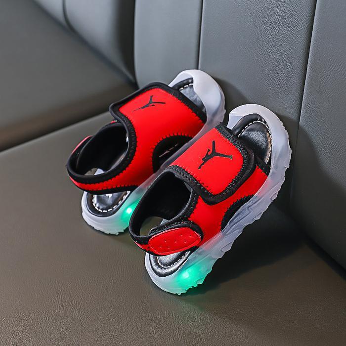 ezbu- Sandal Gunung Karet Anak Laki Laki Led Sendal Gunung Anak Cowok Led Sandal Karet Jelly