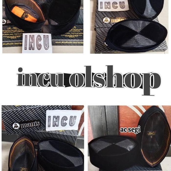 PECI MANIS MERK MANIS BLURDU PREMIUM SUPER SONGKOK NASIONAL PECI HITAM Kopiah Pria Muslim Santri